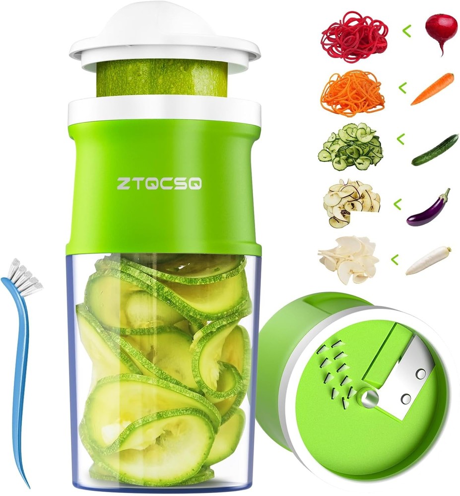 1 Vetable Spiralizer Slicer, Adjustable Thin 0-m, Zucchini