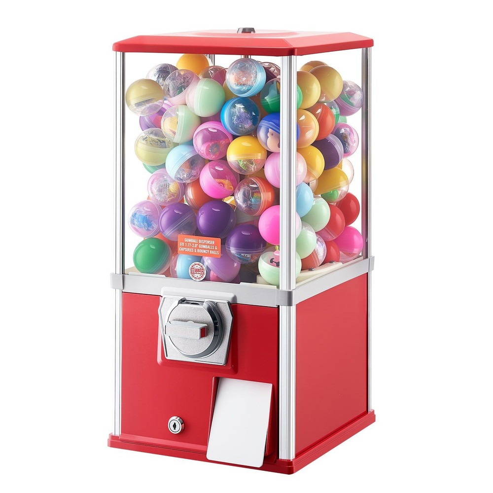 Retro Candy Vending Machine, 21in PS Globe, Aluminum Base, 25¢ Operation
