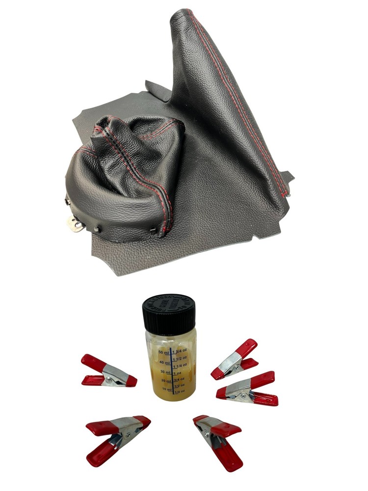 For Scion Fr-s Shift E-brake Emergency Boot Automatic Leather Red Stitch 13-16