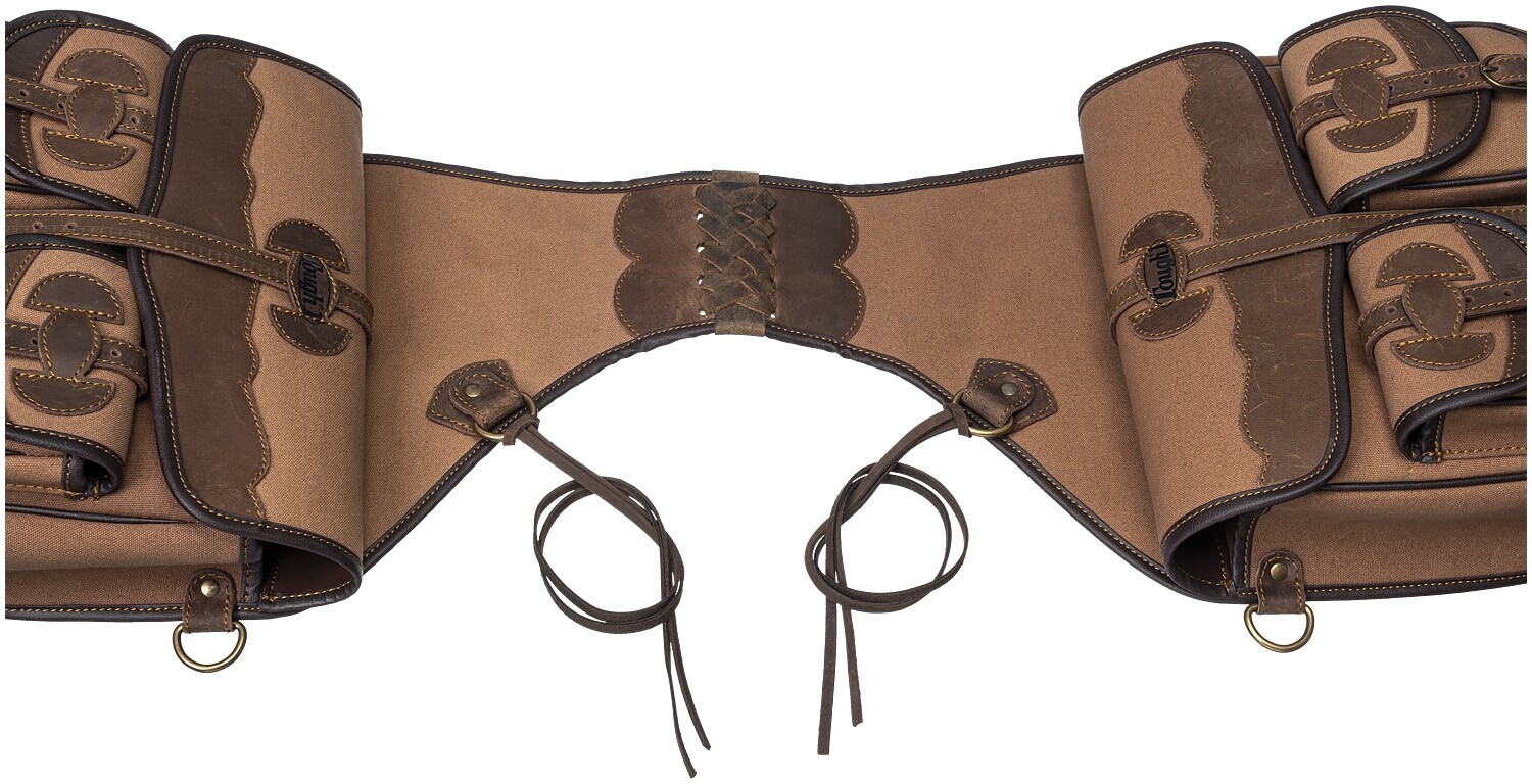 Western Saddle Canvas and Leather Trail Riding Saddle Bags - 3 Color Choices
