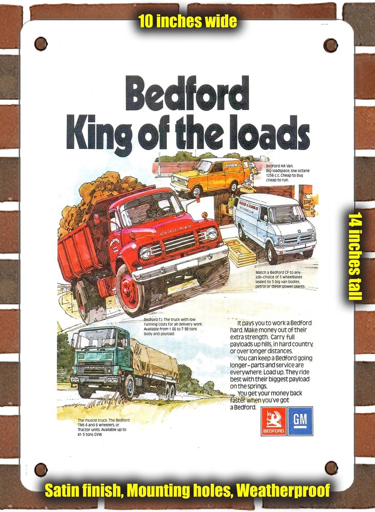 Metal Sign - 1977 Bedford Trucks Africa - 10x14 Inches