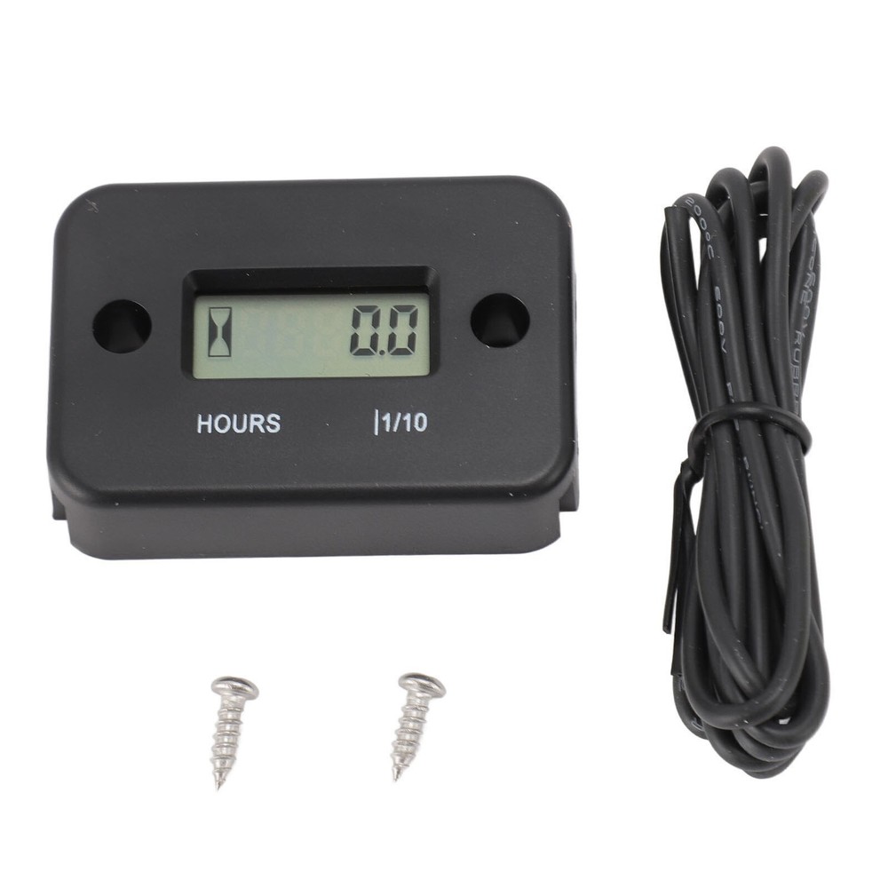 Digital Hour Meter High Accuracy LCD Display Mini Waterproof Engine Hourmeter