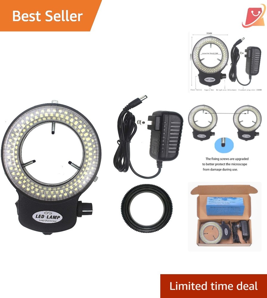 LED-144-ZK Professional Microscope Ring Light - Focused Illumination, Adjustable