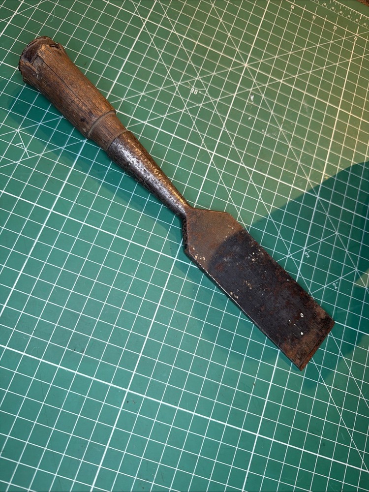 Vintage Timber Framing Wood Chisel Slick ~ 2" ~w/ Original Handle
