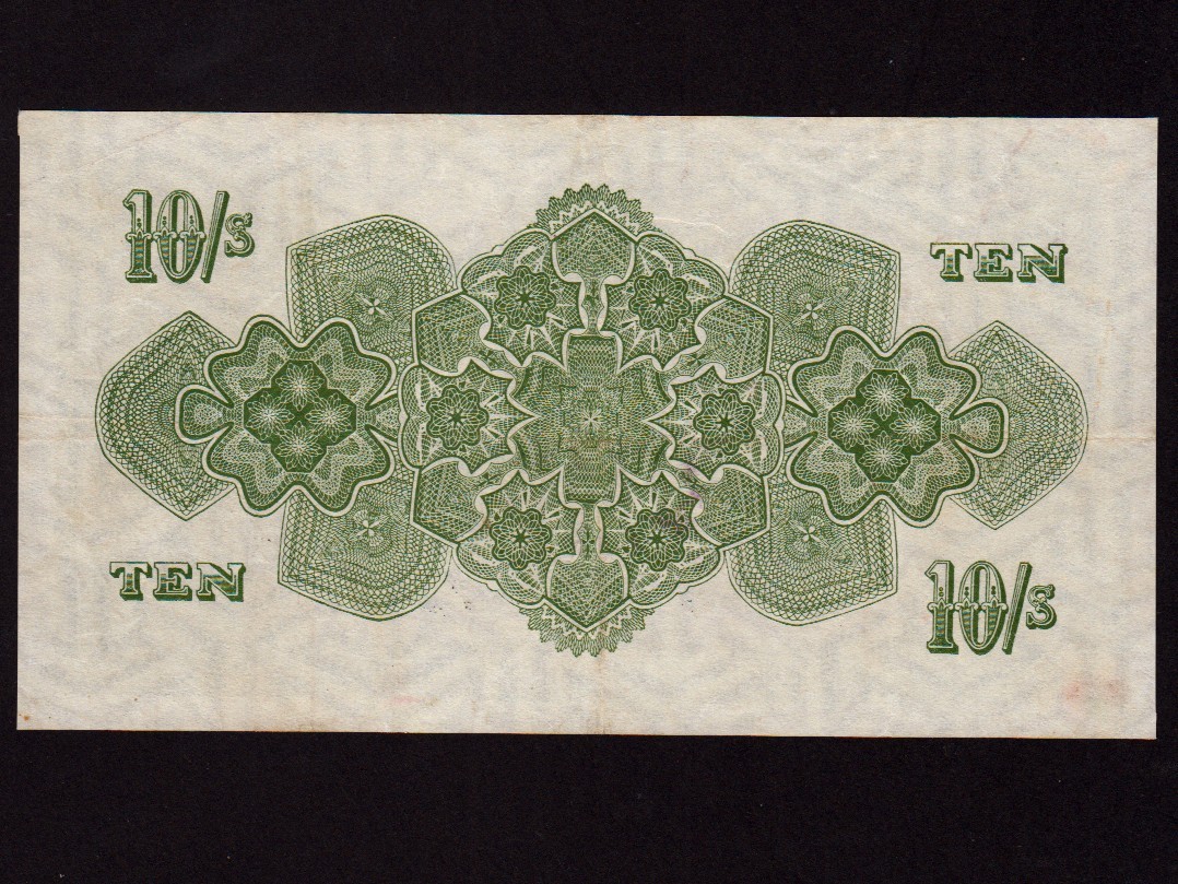 Tonga:P-10d, 10 Shillings 1961 * Goverment Issue * EF *