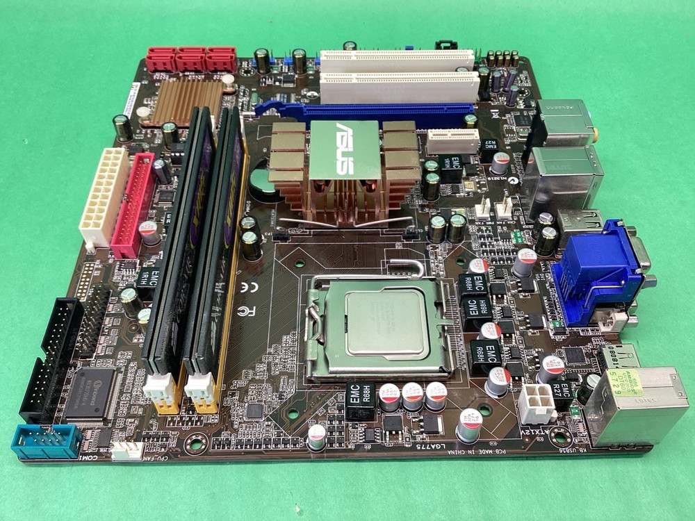 ASUS P5QL-CM Desktop Motherboard + Intel Core 2 Quad CPU + RAM - UNTESTED