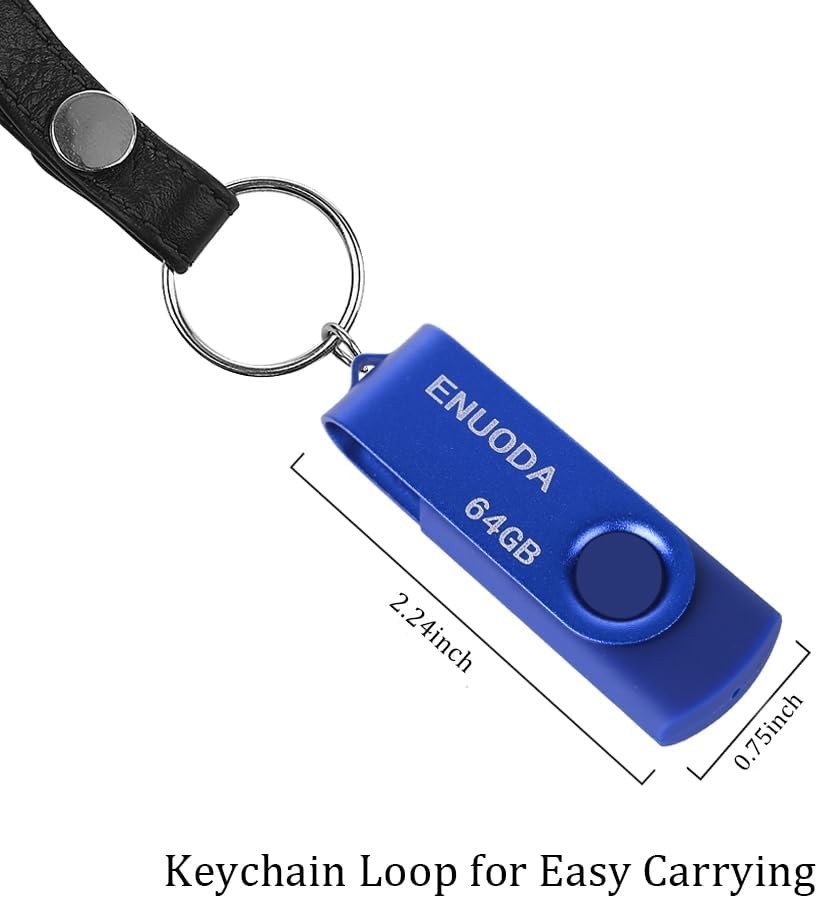 Versatile 64GB Swivel USB Drive - Ultimate Storage Solution for Everyday Needs