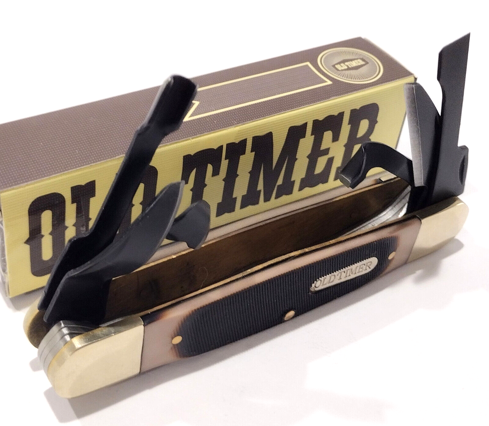Schrade Old Timer Splinter Carving Wood Work Pocket Knife Chisel Blade SCH24OT