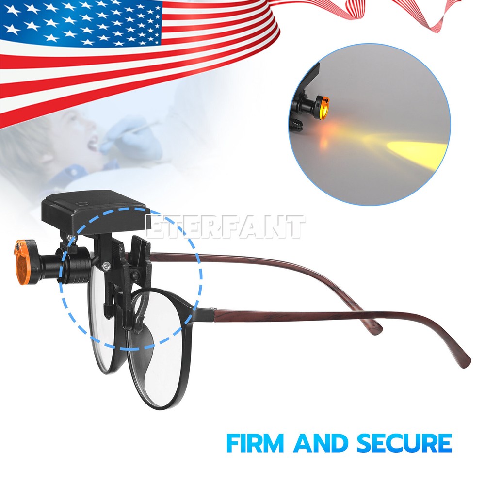 ETERFANT 5W Dental LED Headlight with Filter Binocular Loupe Wireless Adjustable