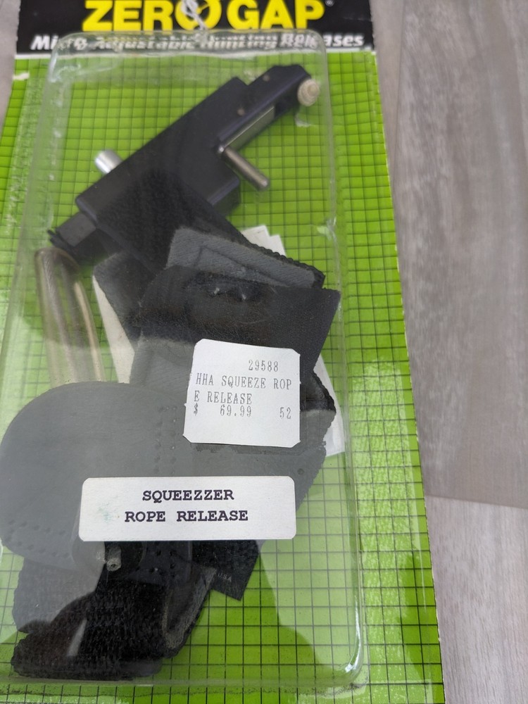 Made In USA-NOS - Zero Gap Micro Adjustable Bow Hunting Squeezer Rope Release