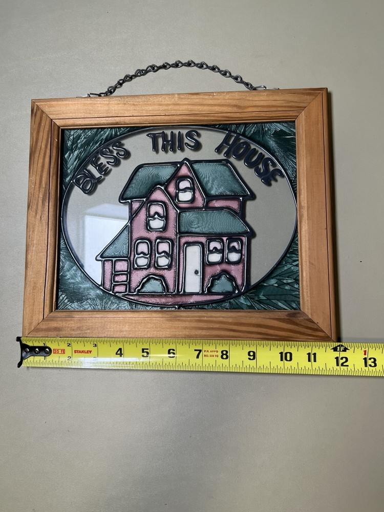 Decorative Framed Suncatcher “Bless This House”