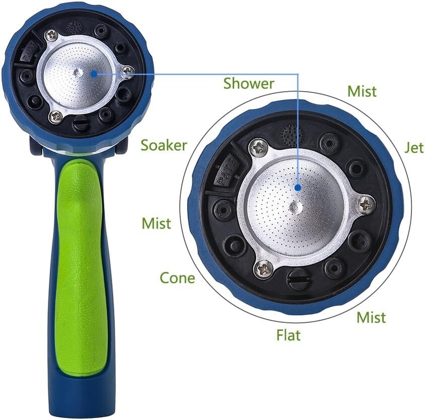 Garden Hose Heavy Duty Water Nozzle High Pressure with Ergonomic Handle