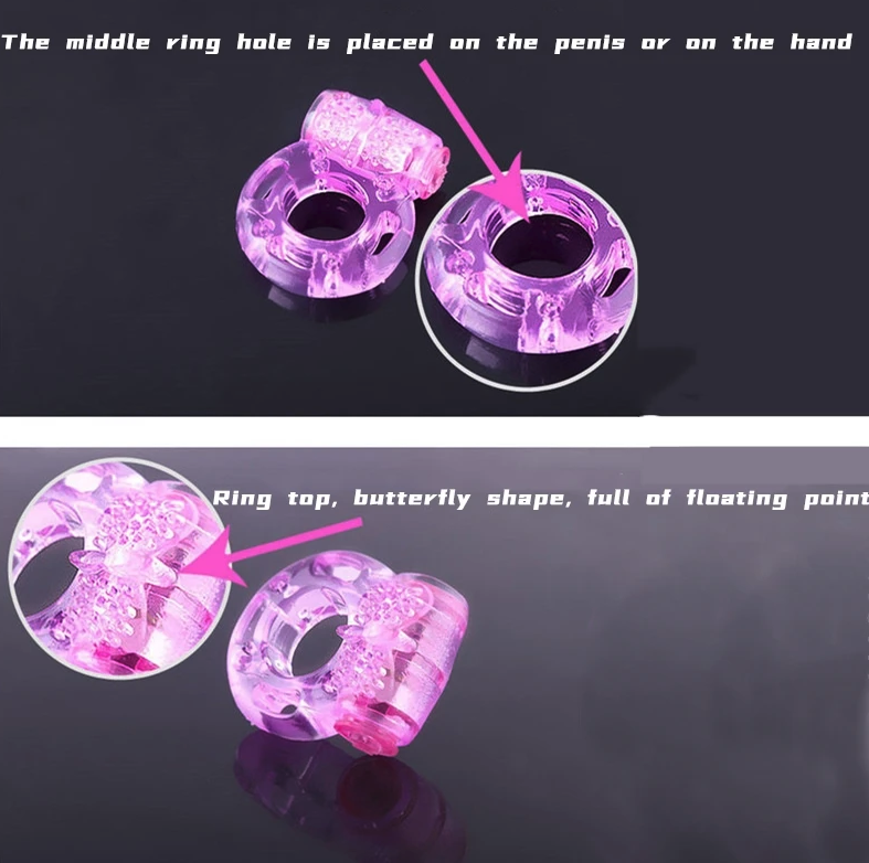 Male Vibrating Cock Ring Waterproof Penis Vibrator Couple Sex-Toy Clit Orgasm