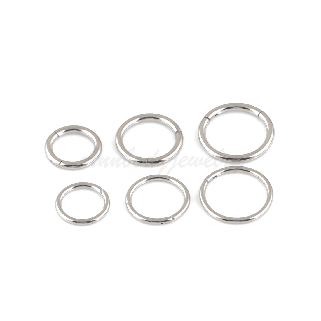 20G 18G 16G 14G Steel HINGED Segment Nose Ring Septum Clicker Daith Hoop