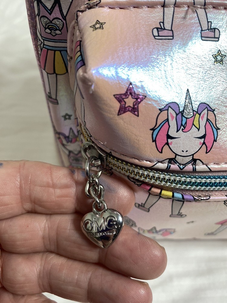 OMG! Accessories Unicorn Cheerleader Printed Dome Mini Backpack
