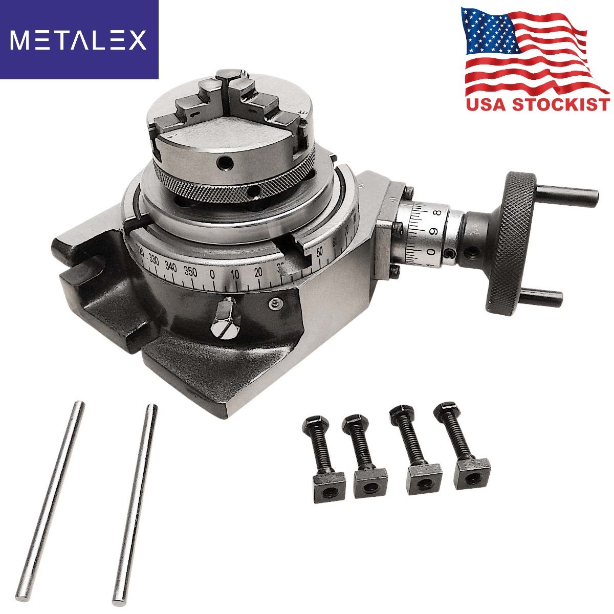 Rotary Table 4" HV4 Model Horizontal And Vertical 100mm & 65mm 3 Jaw Lathe Chuck