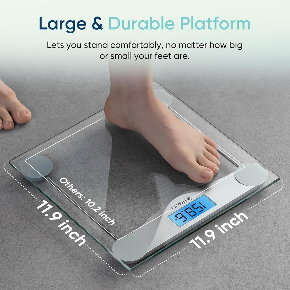 Bathroom Scale Digital Body Weight Scale Large LCD Backlight Display