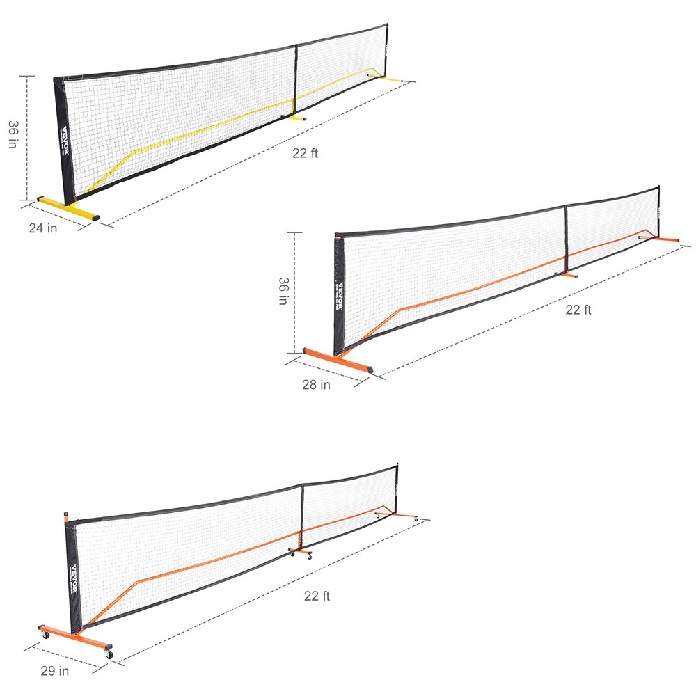 VEVOR 22FT Regulation Size Portable Pickleball Net System Multiple Accessories