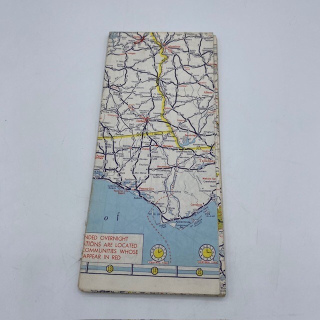 AAA Southeastern states map 1960