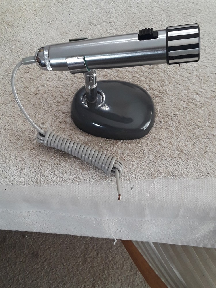 NOS Lafayette Crystal Microphone 99-4587 and Stand