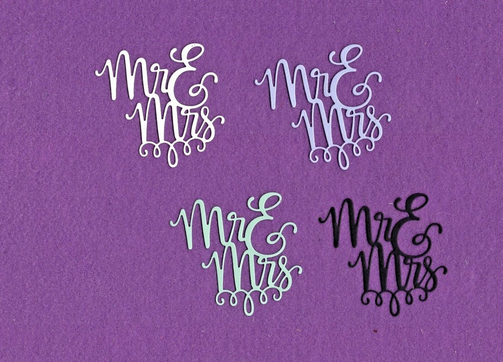 MR. & MRS. # 5 wedding die cuts scrapbook cards