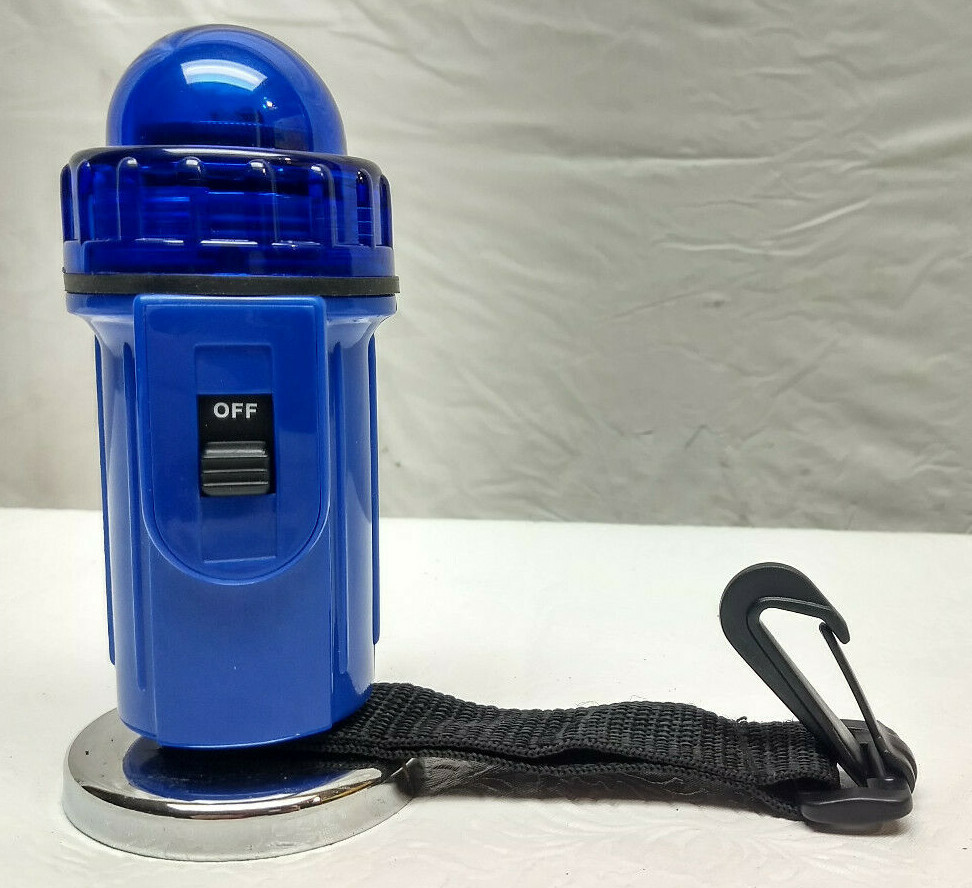 Mini Strobe Beacon Safety Flasher Warning Light / Magnetic Base Mount BLUE / RED