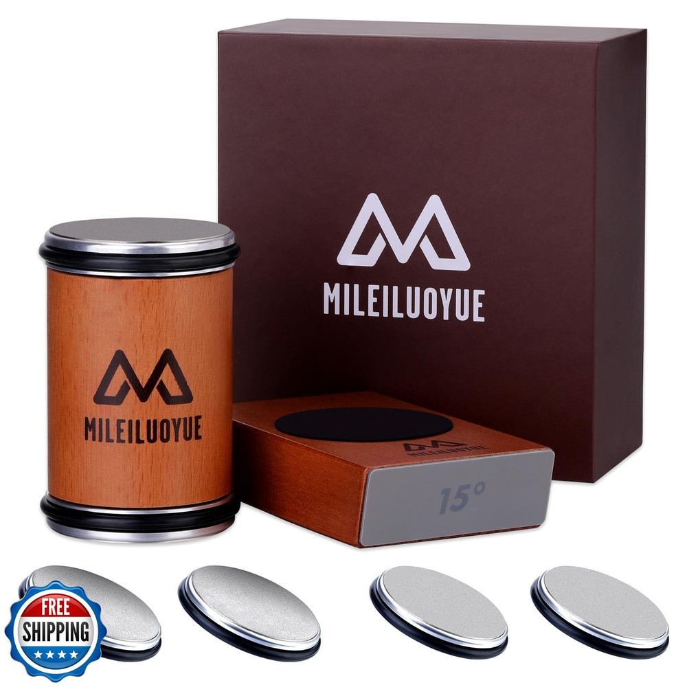 Knife Sharpener Tool Rolling Knife Sharpener Kit, Ceramic Disc Sh