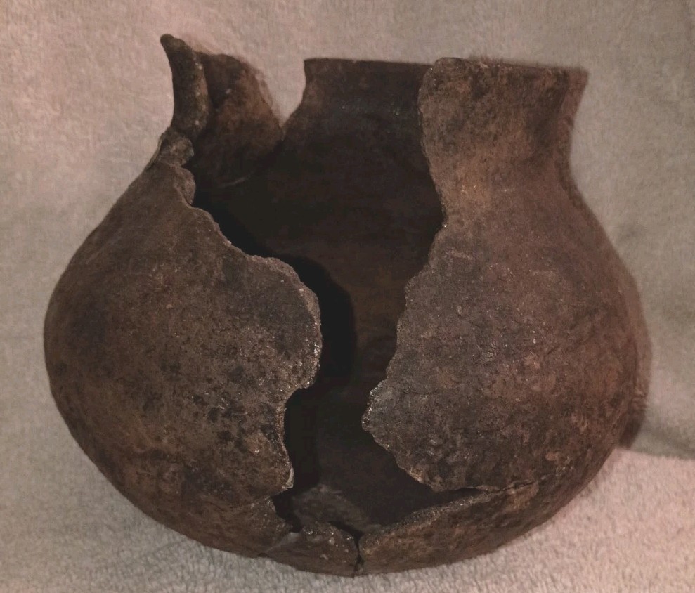 Great Antique Ancestral Pueblo Corrugated Jar Pottery Bowl