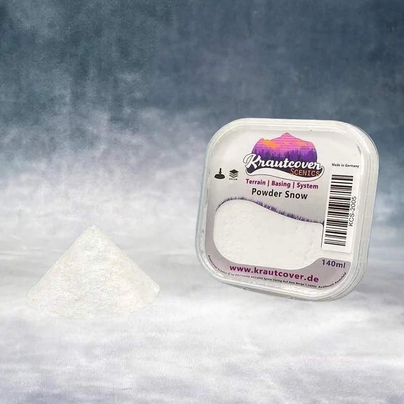 krautcover scenics Basecover Basing Material - Powder Snow