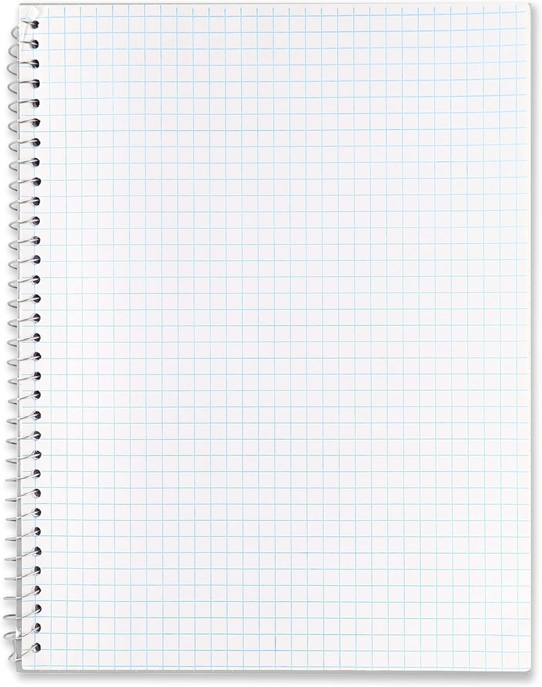 Enday 4-Pack Graph Paper Notebooks - Spiral Quad Ruled, Assorted Colors