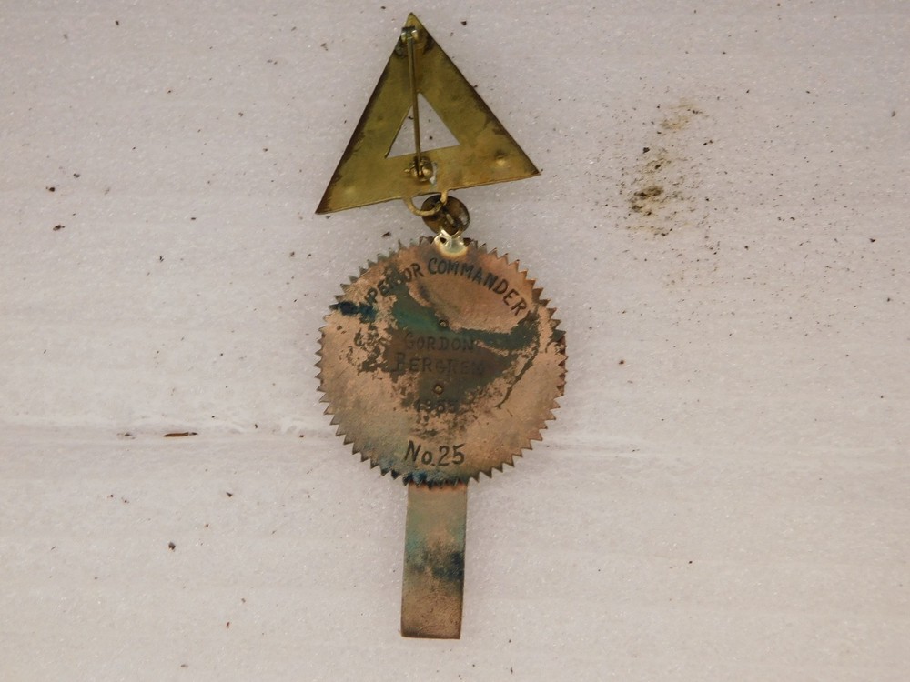 Old 1955 Knights Templar Fraternal Superior Commandery Medal