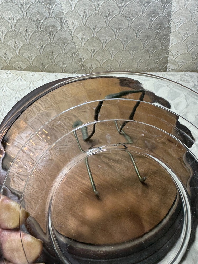 Vintage Clear Patterned Salad Plate- 8.25 Inches Diameter