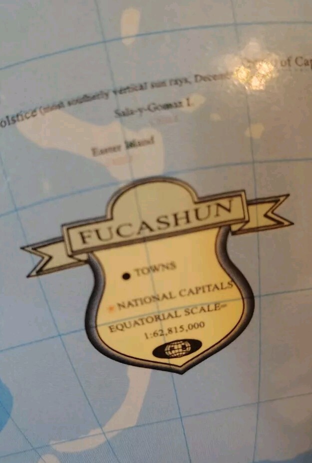 Fucashun 8" World Globe Three Touch Setting Lighted Rotating On Stand Works