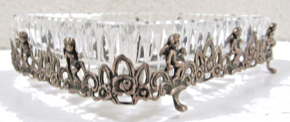 Albert Bodemer Germany Crystal and 830 Silver Candy Dish