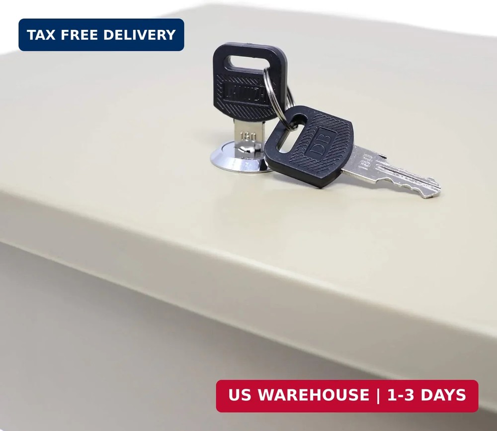 Fire-Retardant Security Box with Keyed Lock