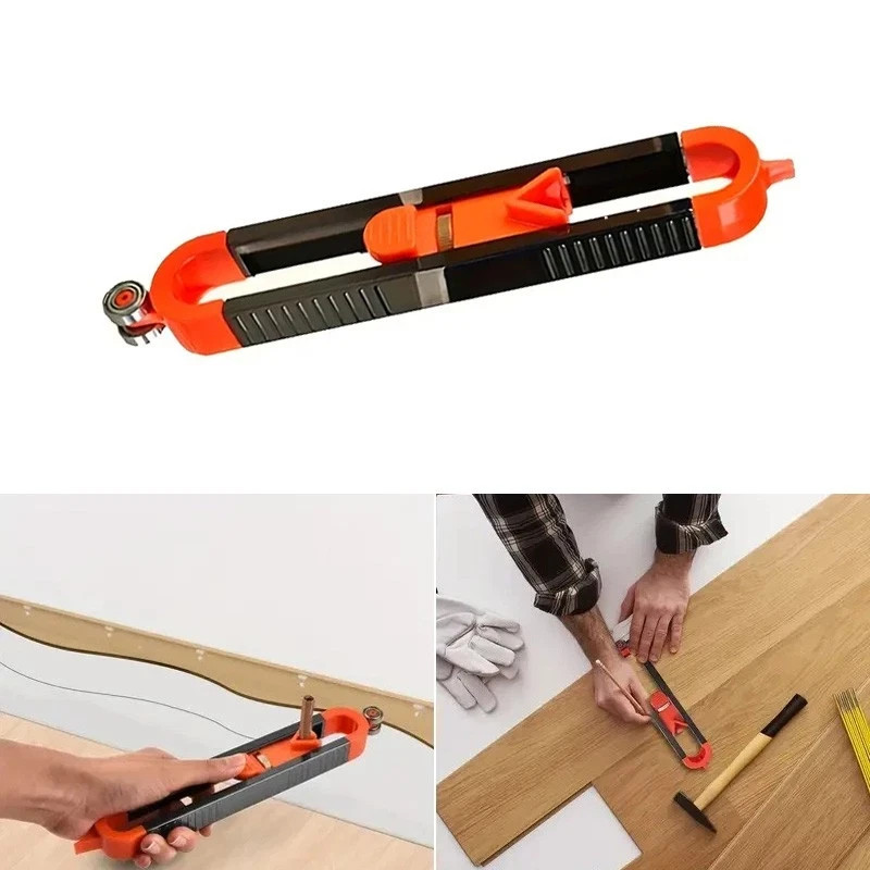 Precise Scribe Tool Profile Scribing Ruler Contour Gauge with Lock Woodworking