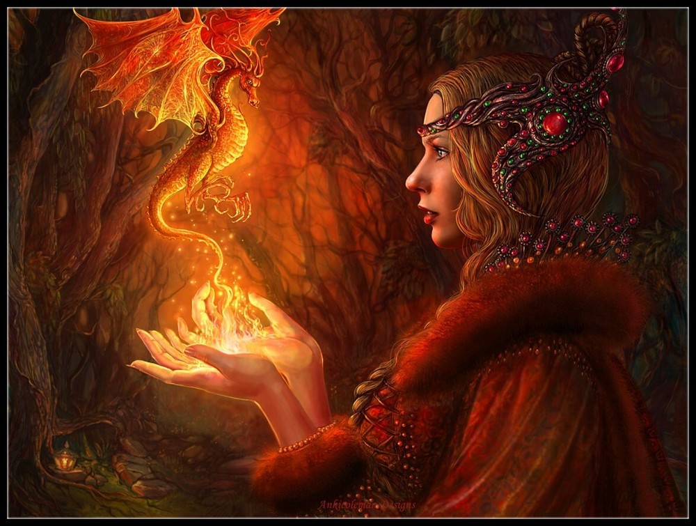 Endow Fire - DIY Chart Counted Cross Stitch Patterns Needlework 14 ct DMC Color