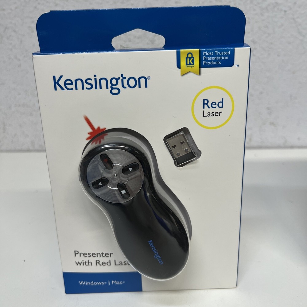 Kensington Wireless Presenter with Red Laser Pointer Windows/Mac Model: K33272WW