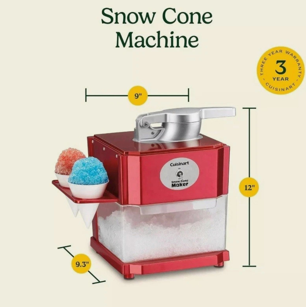20 Oz. Red Countertop Snow Cone Machine