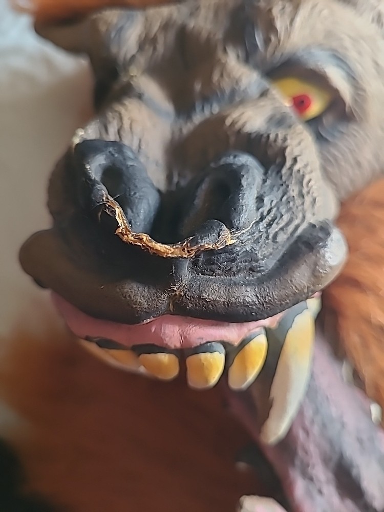 Howling Wolf Halloween Mask Brown