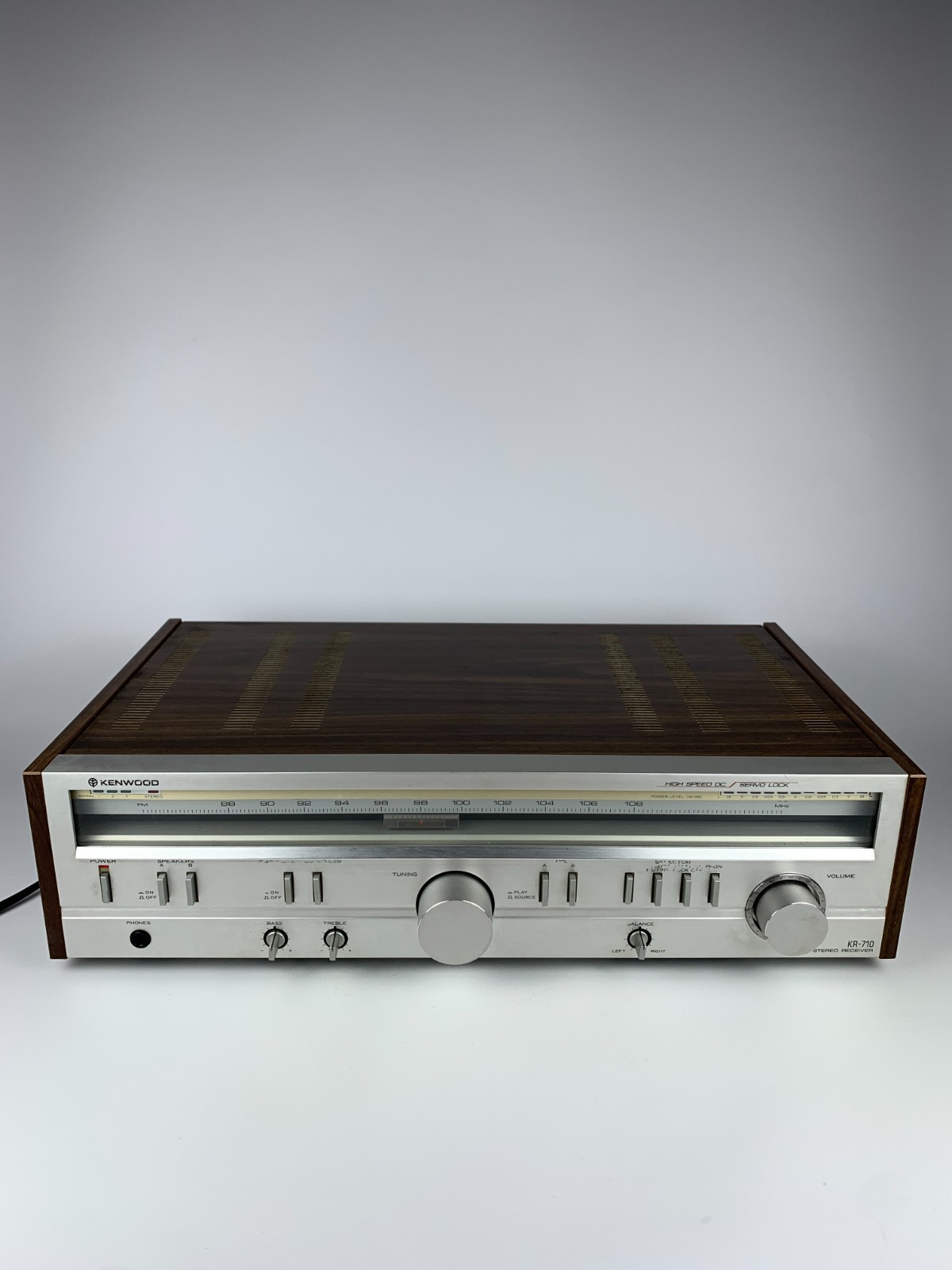 VTG Kenwood KR-710 Stereo Receiver Japan High Speed DC Servo Silver WORKS READ