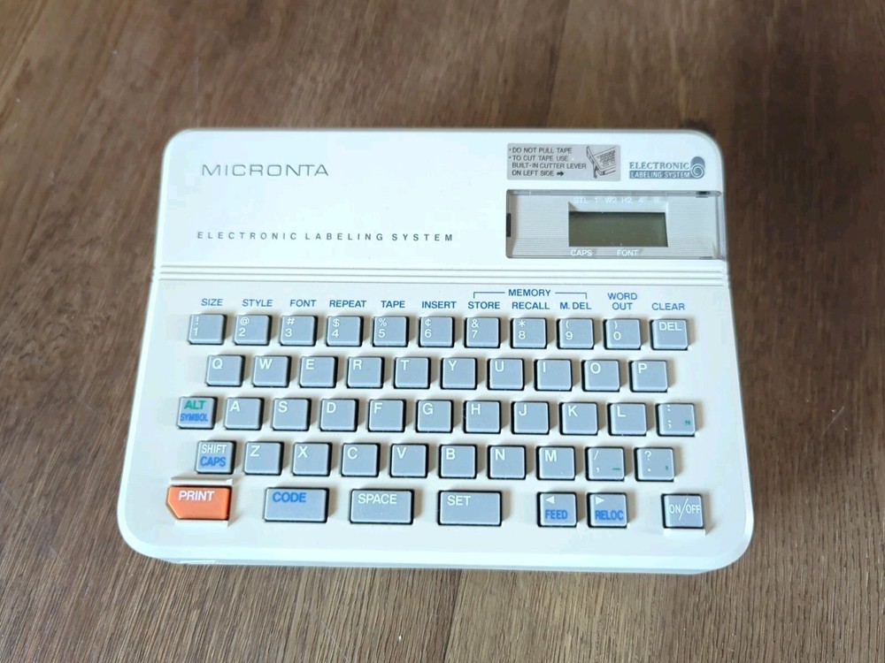 Vintage Micronta electronic Labeling System Label Maker 63-647 Untested