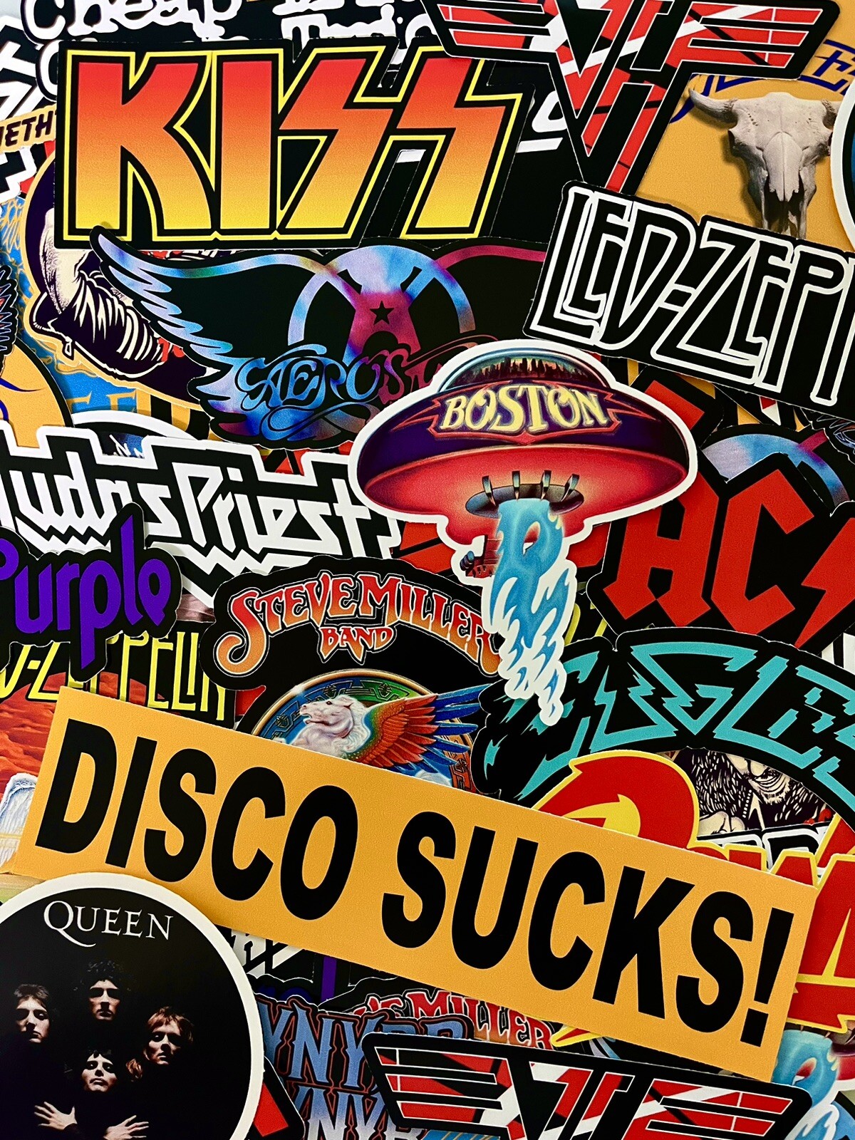 Classic Rock Sticker Pack - Led Zeppelin Queen Ac/dc Van Halen 70’s Classic Rock