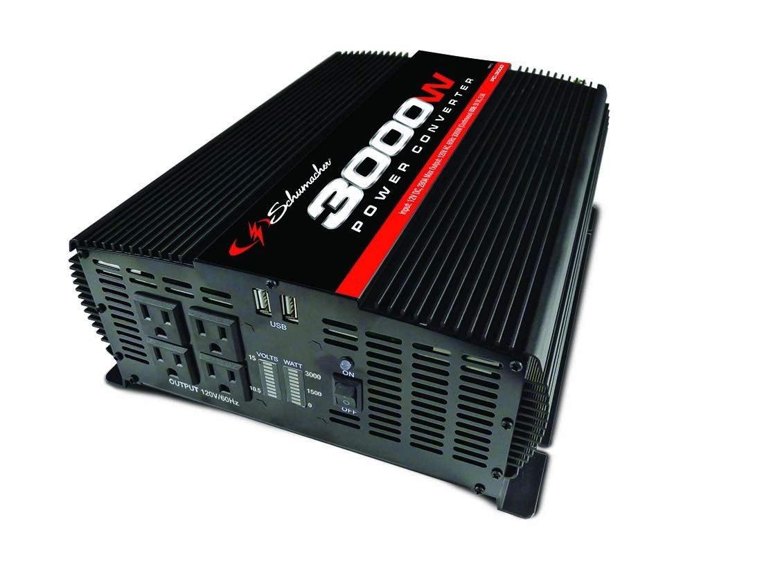 Schumacher Electric PC-3000 3000W Running / 6000W Peak DC to AC Power Inverter