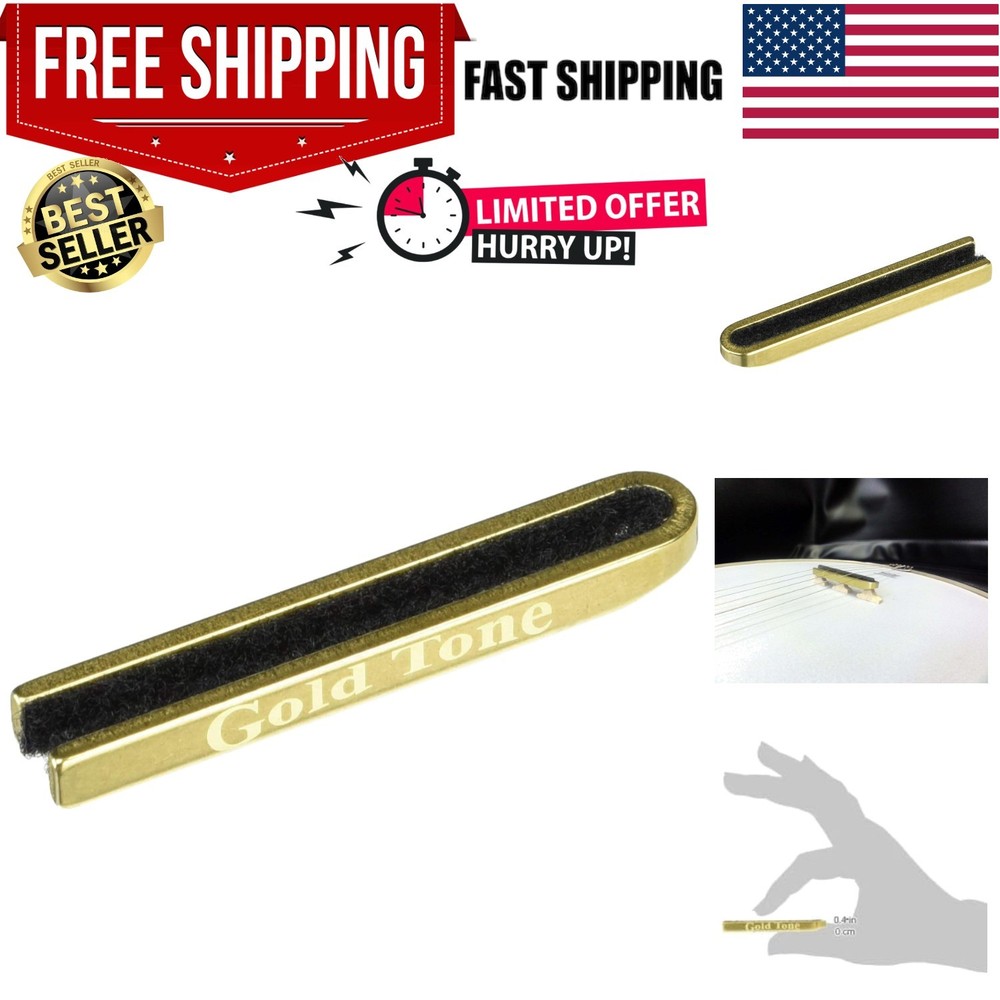 Lacquered Brass Banjo Mute - Efficient Silencer for 4, 5 & 6-String Instruments