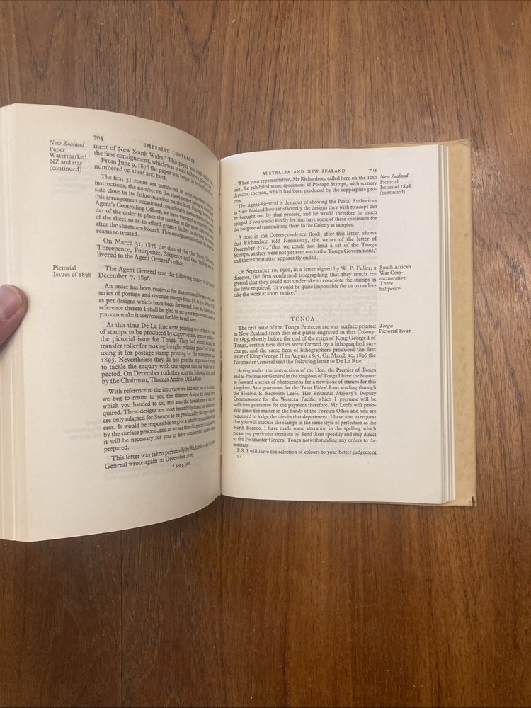 DE LA RUE HISTORY BRITISH FOREIGN POSTAGE STAMPS JOHN EASTON BOOK 1958