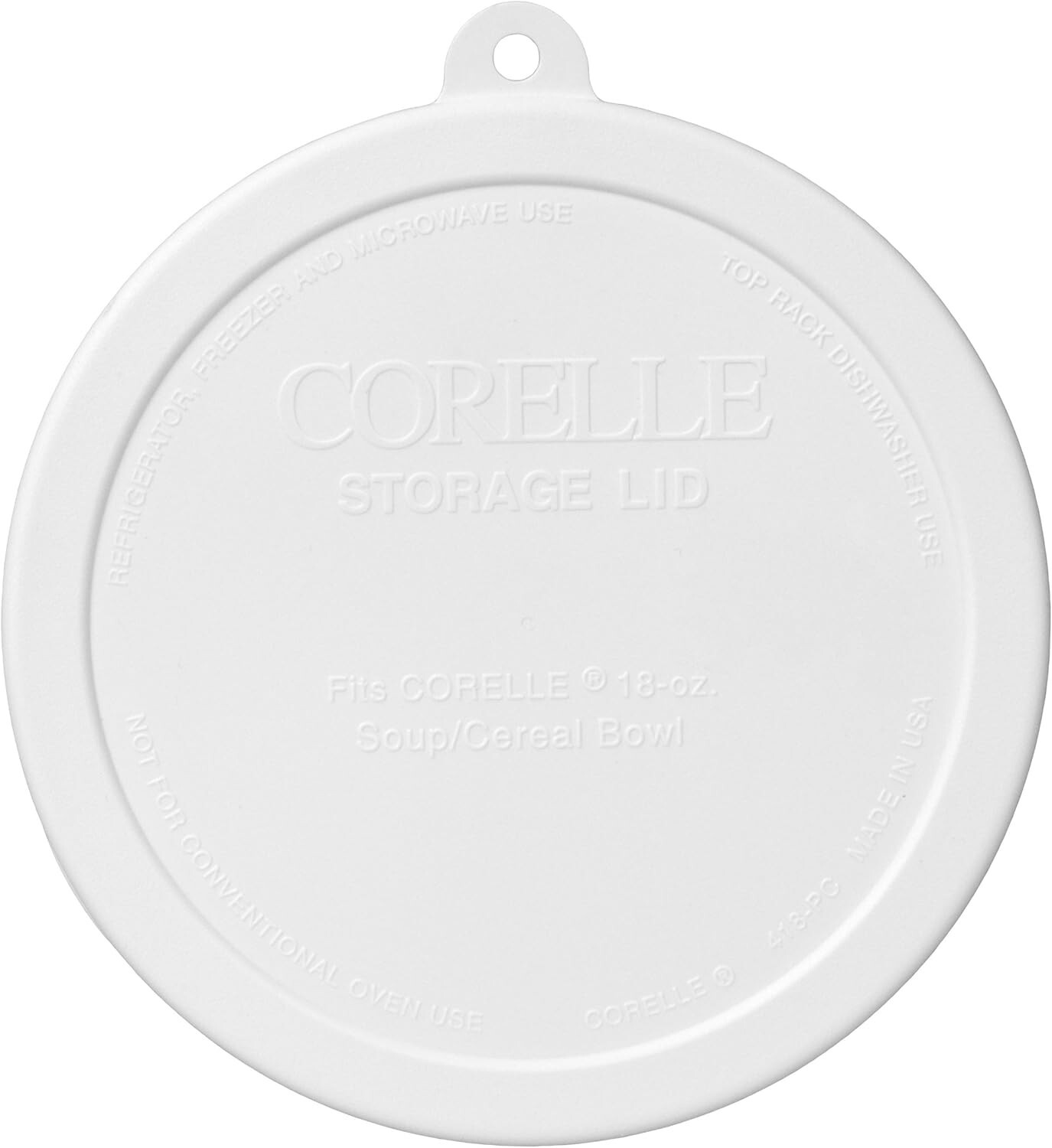 Corelle White Round Plastic Replacement Bowl Cover 418-PC 18oz Bulk 10 Pack NEW!