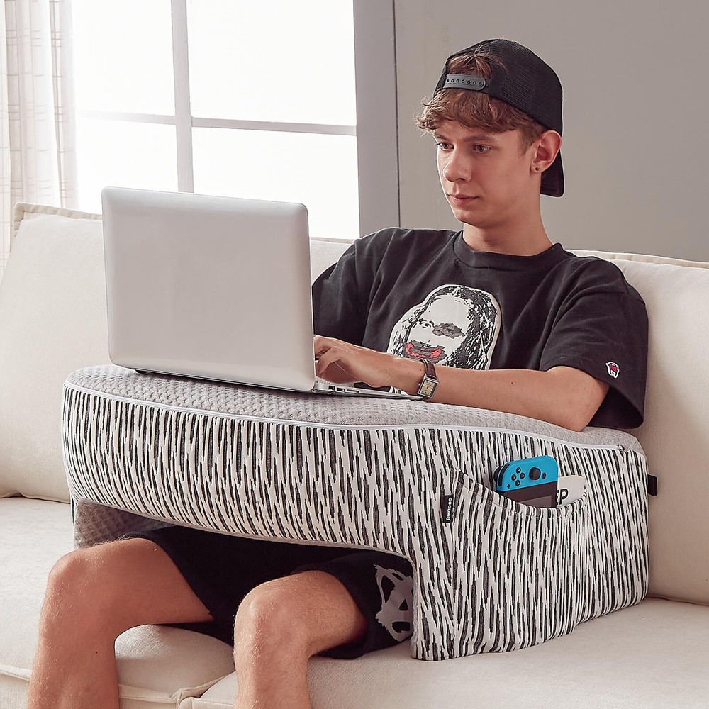 Read Comfortably for Hours - Extra Large Memory Foam Lap Pillow