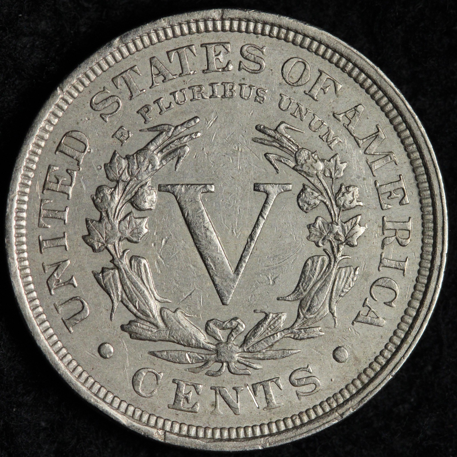 1900 Liberty V Nickel AU E199 URCM