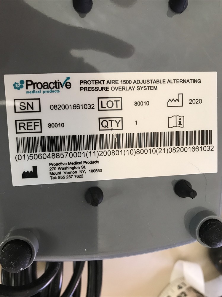 Proactive Protekt Aire 1500 Alternating Pressure Overlay System (Pump Only)